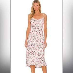 BB DAKOTA by STEVE MADDEN SATIN MIDI DRESS SIZE M